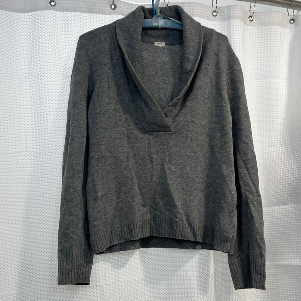 J. Crew Gray Cowl Neck Sweater Lightweight Knit